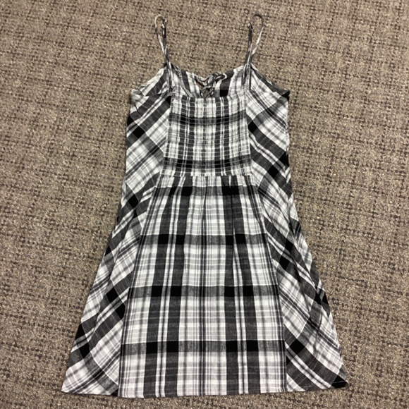Aeropostale Black & White Plaid Spaghetti Strap Dress * Juniors Small - Picture 5 of 8